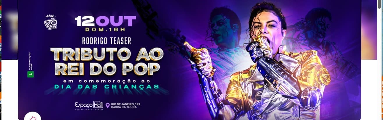 TRIBUTO AO REI DO POP NO ESPAÇO HALL!