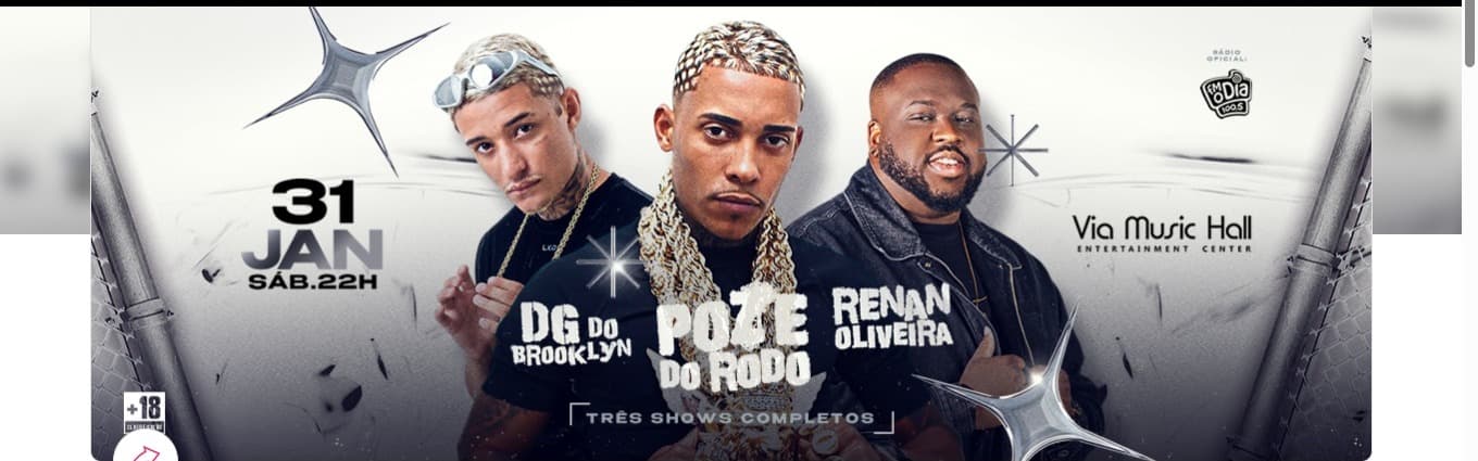 POZE, RENAN OLIVEIRA e DG DO BROOKLYN na VIA MUSIC HALL