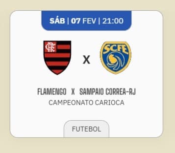 Flamengo X Sampaio Correa - CAMPEONATO CARIOCA