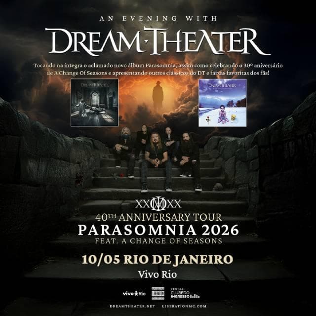Dream Theater - 40th Anniversary Tour Parasomnia 2026 - Rio de Janeiro